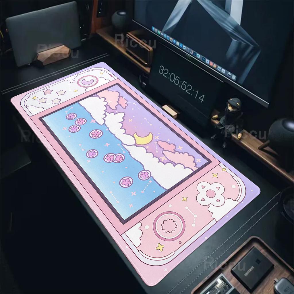 Stars Moon Mousepad Gaming Console Desk Mat Colour Clouds Aesthetics Mouse Pad Office Computer Keyboard Mats Laptop Accessories