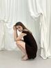 Moi Fair One-Shoulder Wrinkle Dress / Brown