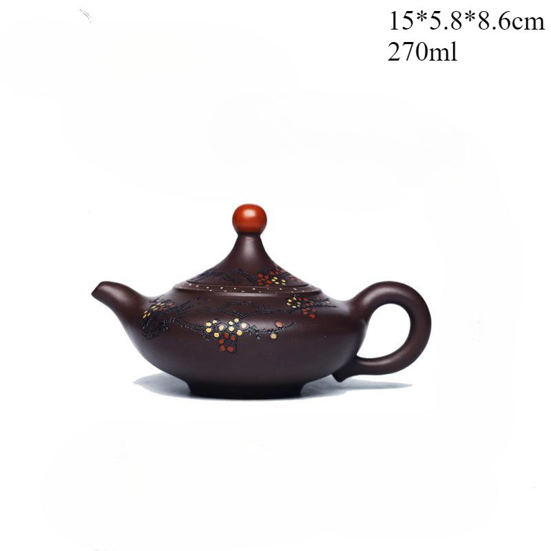 Yixing handmade purple clay pot old purple clay good luck kungfu tea set Chinese teapot 270ml