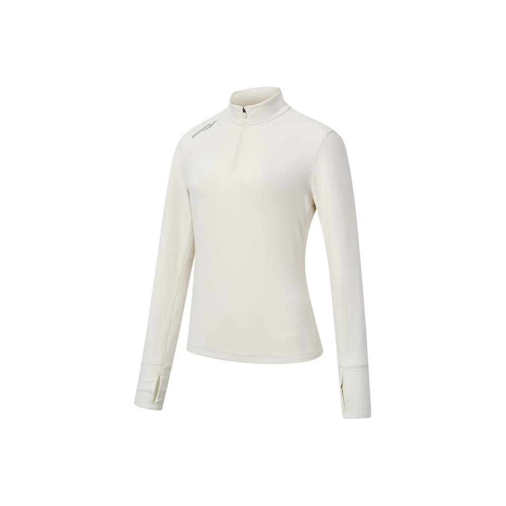 SAUCONY Soul Binzhou Series Stand Collar Fashion Pullover Long Sleeve T-Shirt Unisex Tops SA1250SW91T-WT002