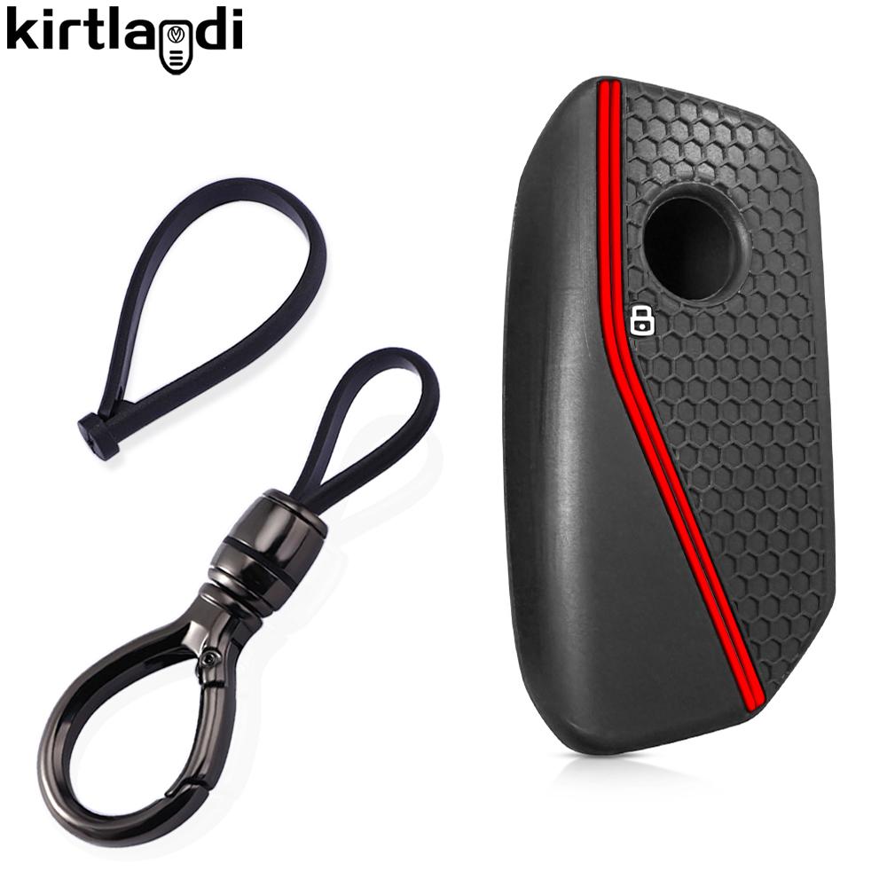 Silicone Holder Key Cover Accsesories For BMW X1 U11 Series 7 735i 740Li X7 I7 G07 LCI XM X1 2024 U 11 Car Key Case Keychain