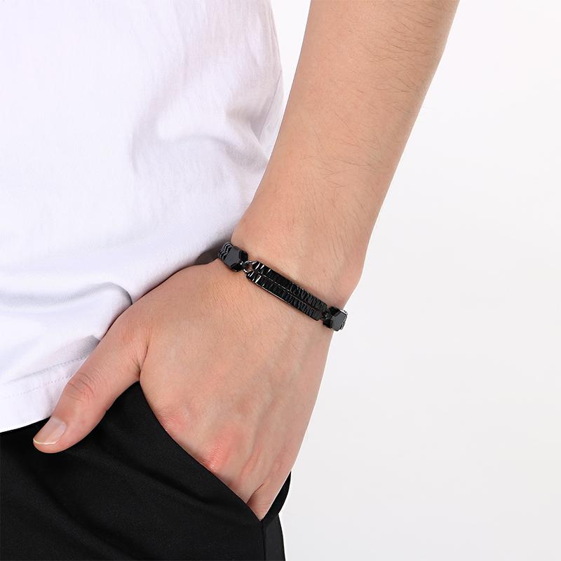 Durable Stainless Steel ID Bracelet for Men Minimalist Braided Chain Fashion Jewelry Vintage Accessory Daily & Party Wear