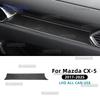 Real Soft Carbon Fiber Car Window Lift Button Panel Decor Sticker For Mazda CX-5 KF 2017 2018 2019 2020 2021 2022 2023 2024 2025