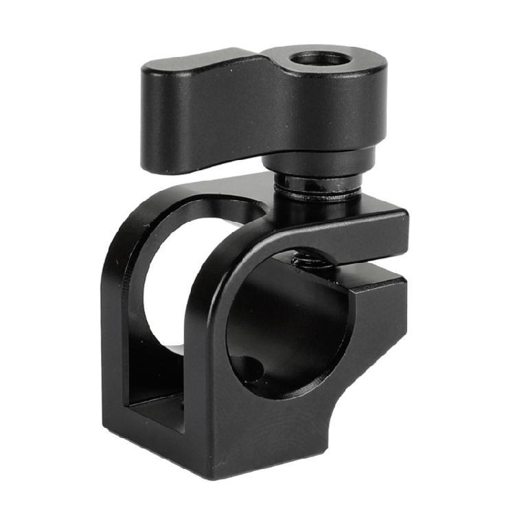 

15mm Single Rod Mount Clamp Adapter Secure Black Knob Adjustable for Camera Shoulder Rigs and Studio Equipment 1