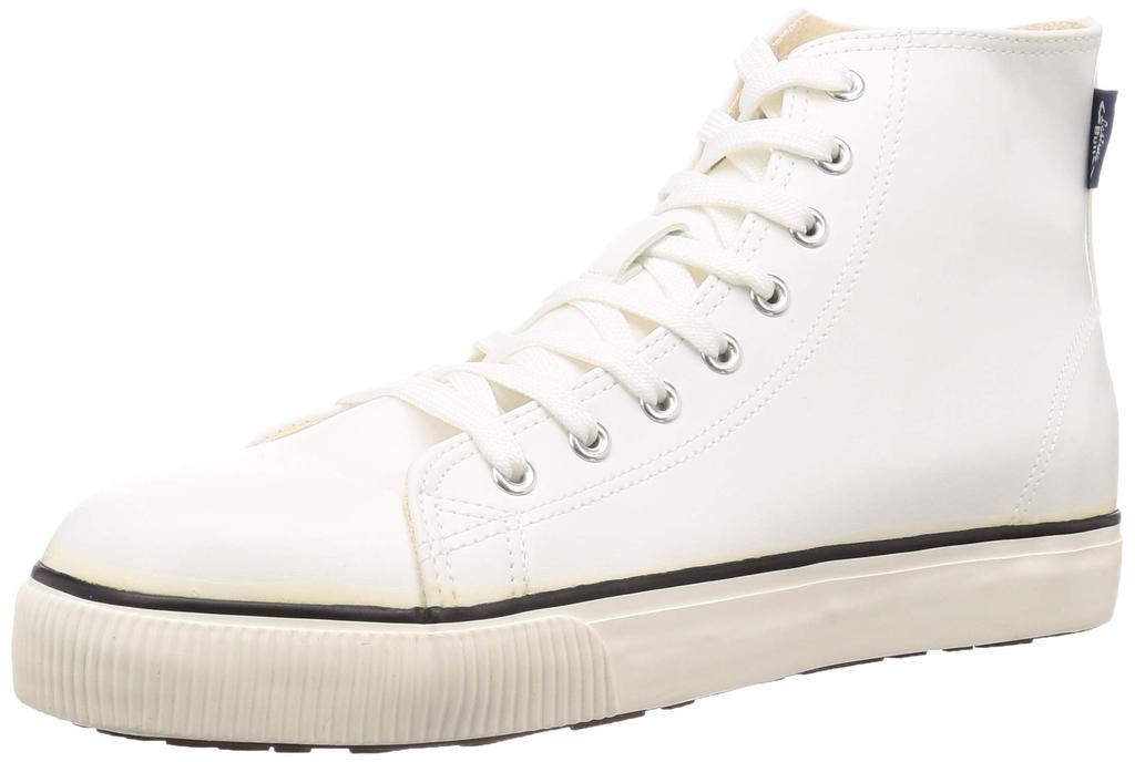 Fukuyama Rubber LBS-803 Men's Casual Sneakers with Steel Toe Cap and Slip-Resistant Sole, High-Visibility, Lasting Bull, White, Size 25cm, 2E