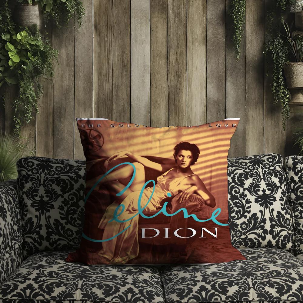Album DionS cushion cover Pillow Cover Case C-Celine Singer Room Bedroom Sofa Living Backrest Car Square Headboard