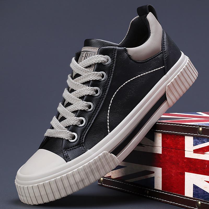 Autumn 2026 Men's Korean Style Casual Leather Shoes: Trendy, Versatile, Comfortable with Unique Design