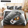 Cartoons Niedliche Katze Bettbezug Bettdeckenbezug Kissenbezug Junge Mädchen 2/3-teiliges Bettwäscheset King Queen Größe Kitty Polyester Bettdeckenbezug