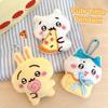Cute Cartoon Plush Doll Pendant Lovely Stuffed Bunny Keyring Couple Key Holder Bag Hanging Decoration Best Friend Gifts