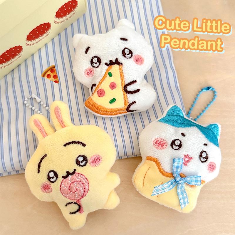 Cute Cartoon Plush Doll Pendant Lovely Stuffed Bunny Keyring Couple Key Holder Bag Hanging Decoration Best Friend Gifts