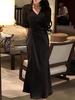 Elegant French Mermaid Shirt Dress for Women - 2025 Spring, Autumn, Winter Collection