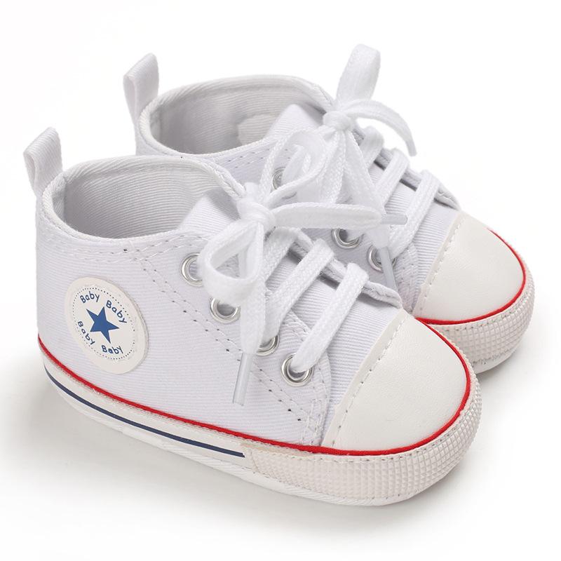 Soft Sole Star Canvas Baby Shoes, Spring/Autumn Style, for 0-1 Year Old