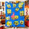 S-Sponge-Bobs Throw Blanket for Sofa Blankets & Throws Bedspread on the Bed Home and Decoration Anime Bedspreads Picnic Double