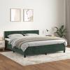 3141260 vidaXL Divan Bed and Mattress Dark Green 180x200cm Velvet