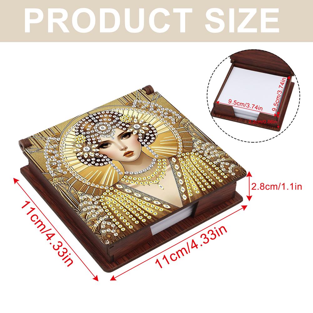 High Heels Diamond Art Note Box Contains 160 Sheets of Paper Gem Art Sticky Note Holder Gem Painting Memo Pad Holder Mosaic Kit