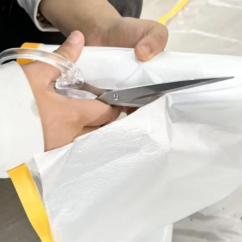 Disposable Cuttable Dust Film Self-adhesive Dustproof Film Car Paint Masking Tape For Furniture Dust Protection-12m Length