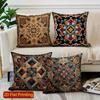 2D Colorful Geometric Pattern Digital Print Pillow Covers Pattern Cushion Cover Suitable For Sofa Bedroom Car Pillow Cover
