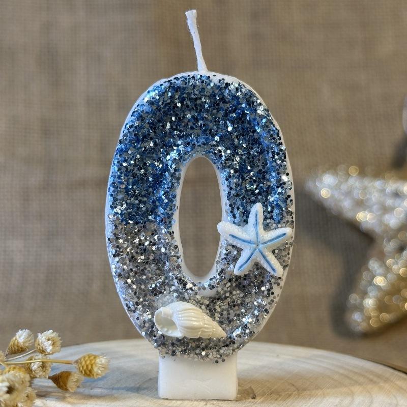 Digital Birthday Candle Cake Decoration Party Celebration Ocean Creative Handmade Diy