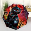 1pc Moonlit Feline Automatic Open/Close Umbrella, Windproof, Folding Compact Umbrella with Lightweight Design for Women/Men174