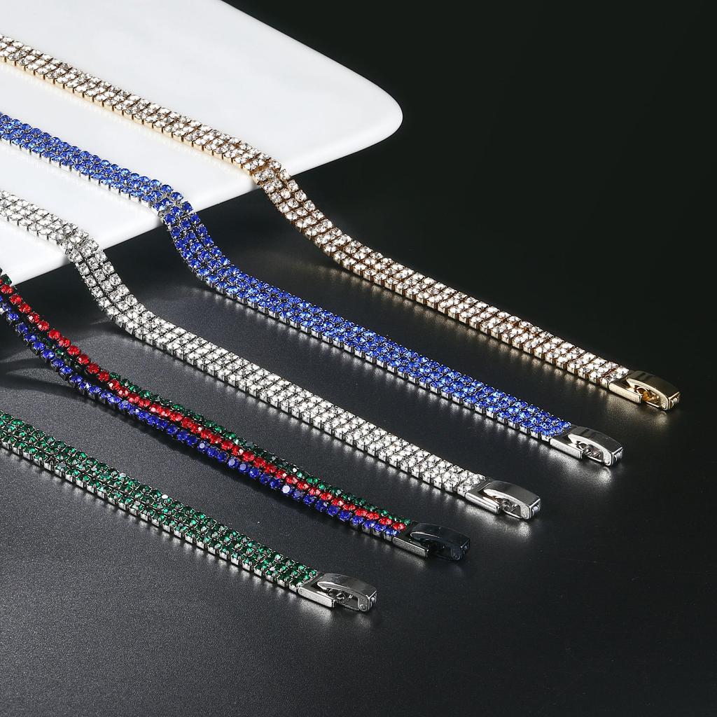 Misty Moon 3 Rows Full Of Diamonds Women'S Zircon Crystal Tennis Bracelets, Jewelry
