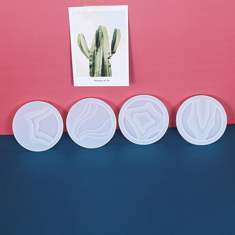 

Новые 4 шт. силиконовые островные подставки для литья из смолы, коврик для чашки, поднос, эпоксидная форма «сделай сам»