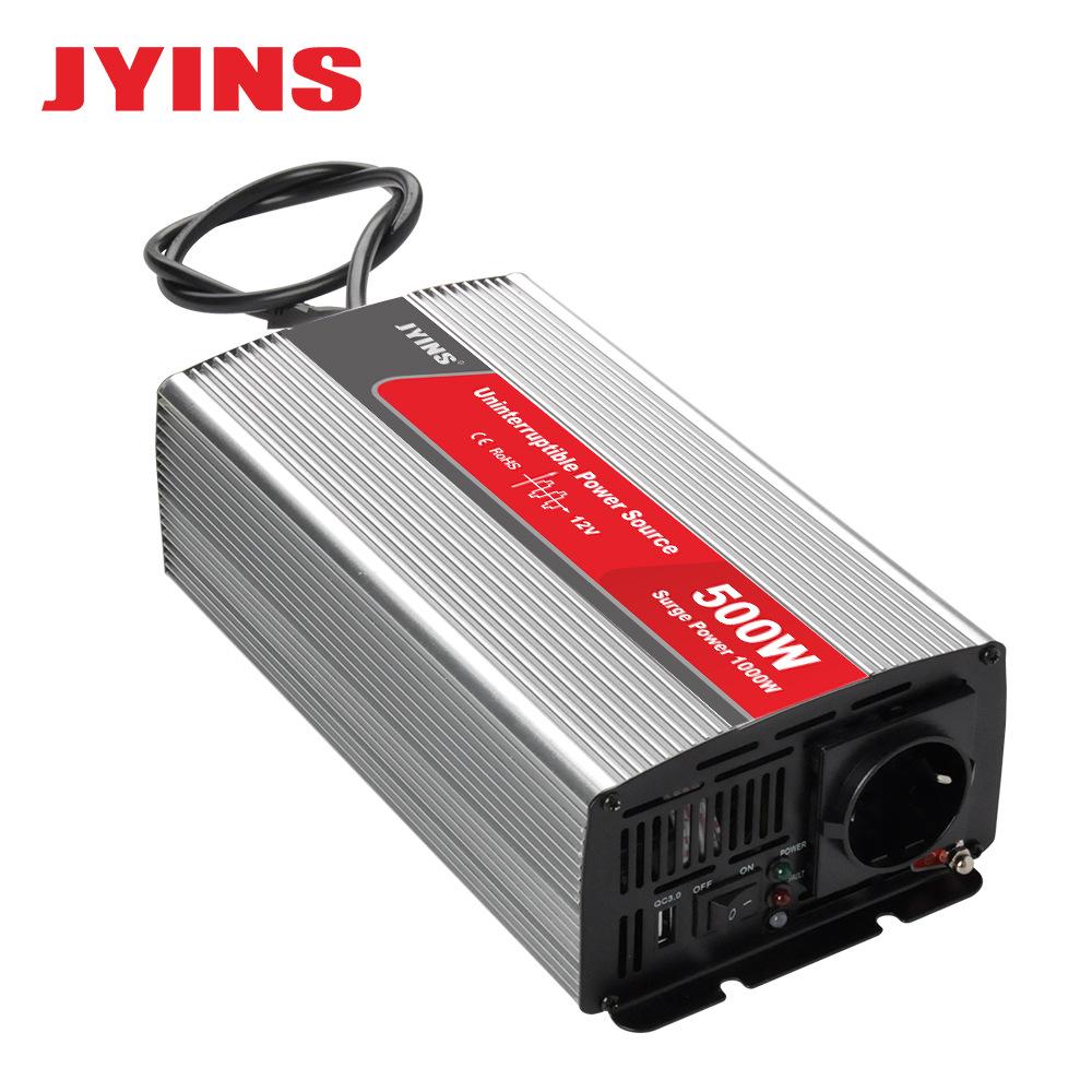 500W Modified Sine Wave Power Inverter with Charger for Home, Car, and Solar Systems