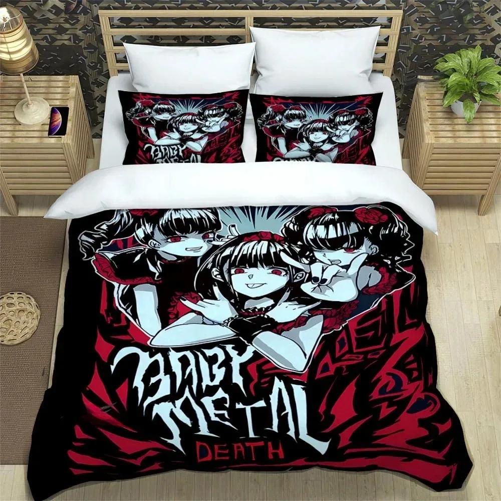 3D Print Rock Music Babymetal Bedding Sets Exquisite Supplies Set Duvetcover Bed Comforter Set Bedding Set Luxury Birthday Gift