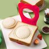 Sandwich Ausstechform Rund Edelstahl Handschutz Keks Brötchen Brot Tasche Sandwichschneider