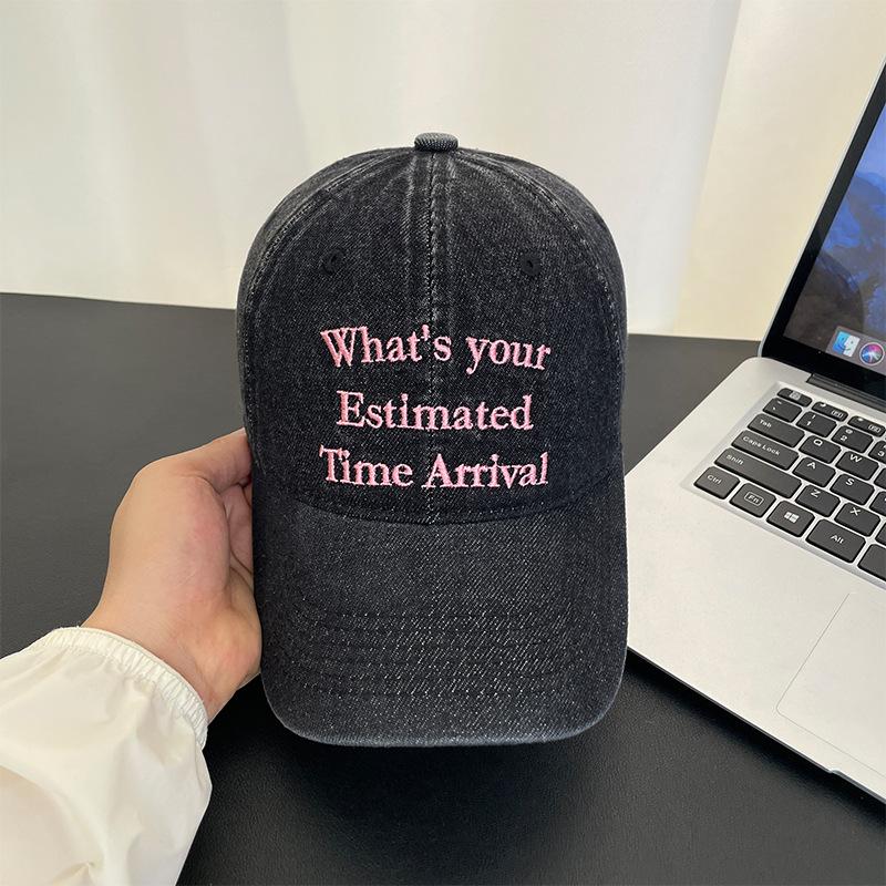 

Бейсболка из выстиранного денима женская весенне-летняя для большой окружности головы студенческая универсальная кепка с мягким верхом и широкими полями солнцезащитная шляпа