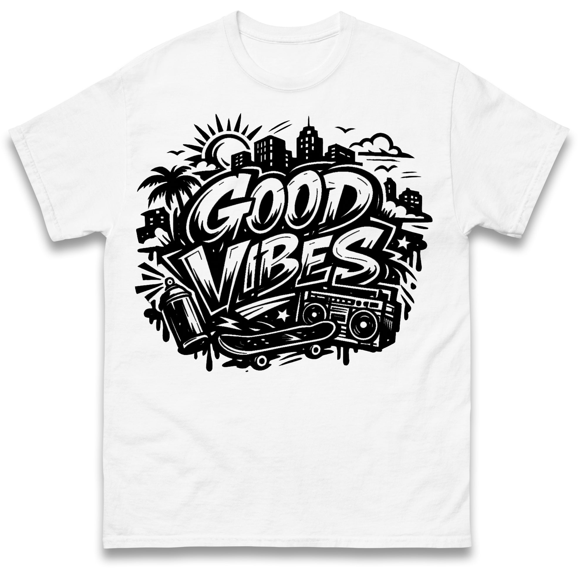 Good Vibes T Shirt Tshirt Mens Womens Unisex Tops Tees XL