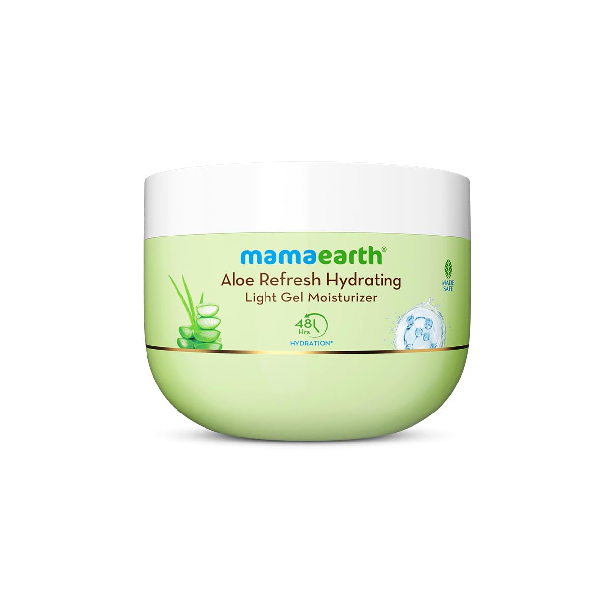 

Mamaearth Увлажняющий гель для лица Aloe Refresh 200 г с гиалуроновой кислотой, без масел, легкий, нелипкий, быстро впитывающийся, для ежедневного использования
