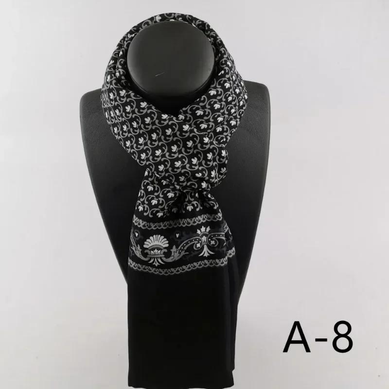 

New Fashion Spring Winter Silk Scarf for Men Luxury Brand Designer Scarves Plaid for Women Scarf To Keep Warm 130X28cm