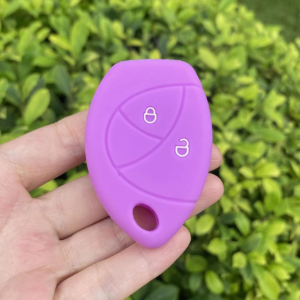 2 3 Buttons Silicone Car key cover Shell for Toyota Malaysia Truguard VG Alarm Cobra for Renault Logan Remote key Accessories