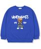UNION GARMENTS Dancer Bear Fleece-Lined Oversized Sweatshirt Blue