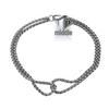 Dual-Layer Titanium Steel Men's Interlocking Chain Bracelet - European and American Style