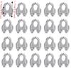 20Pcs 304 Stainless Steel Wire Rope Clamp 1/16 Inch Rigging Cable Clip  Hardware Rigging