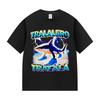 Funny Meme Trulimero Trulichina Funny Cat Fish T-shirts Men Italian Brainrot Print T Shirts Men's Women's Fashion Cotton Tops