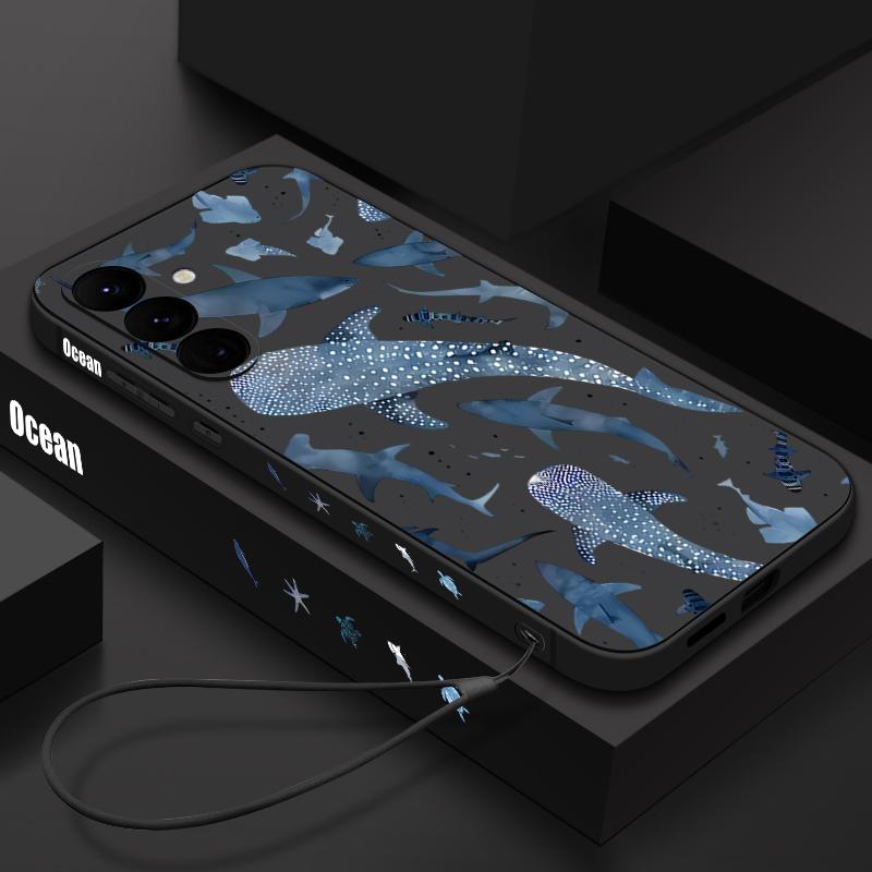

Чехол-шнурок с принтом кита для Samsung Galaxy S25 S23 S24 Ultra S22 Plus S20 S21 S23 S24 FE 5G Мягкий ТПУ силиконовый чехол для телефона Galaxy S20 FE