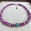8M Rose Red Tourmaline Round Bead Necklace With Old Mine Tianhe Stone Women'S Chinese Niche Beaded Collarbone Chain