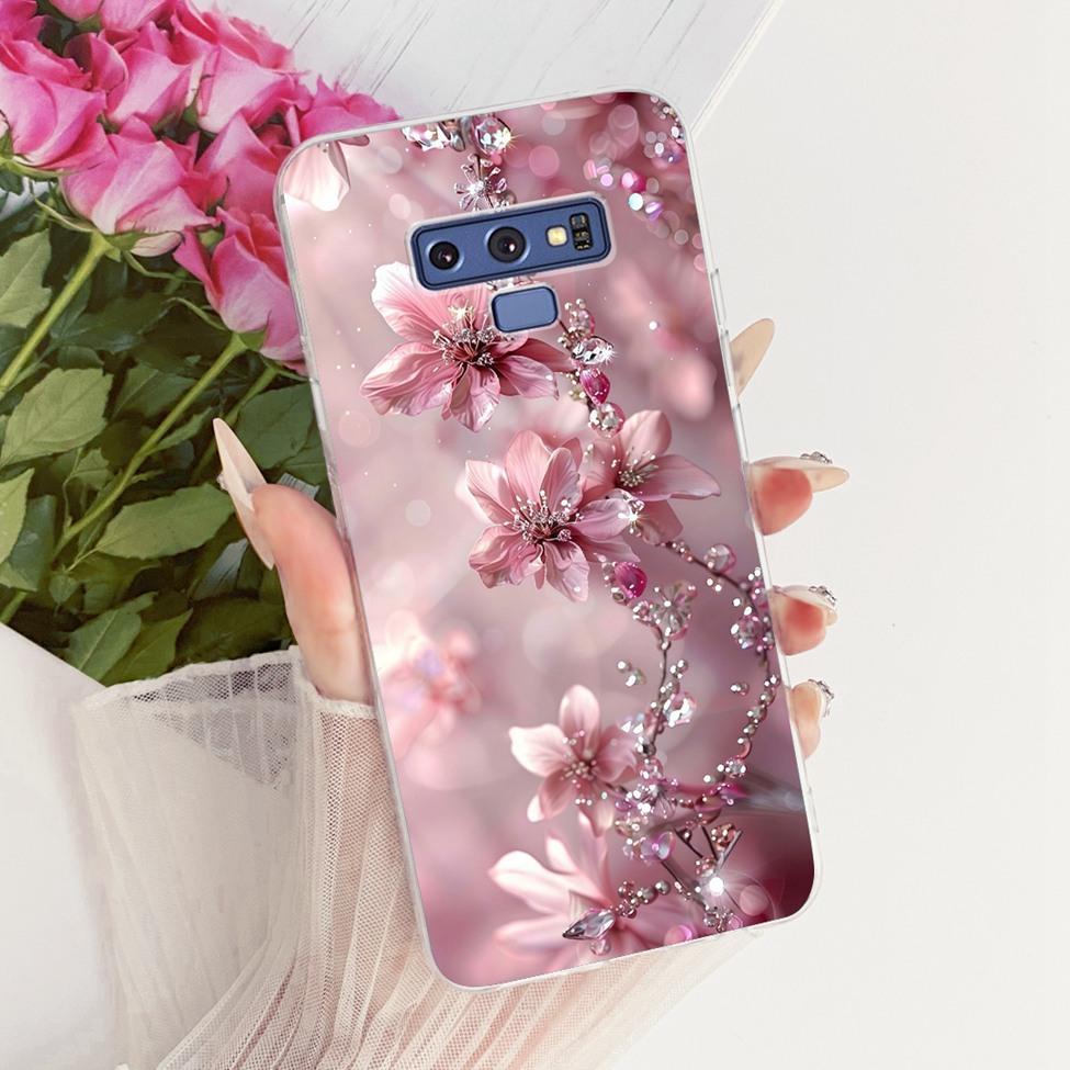 Transparent Cover For Samsung Note9 Case Cute Fashion Butterfly Funny Painted Casing For Samsung Galaxy Note9 SM-N960F SM-N9600