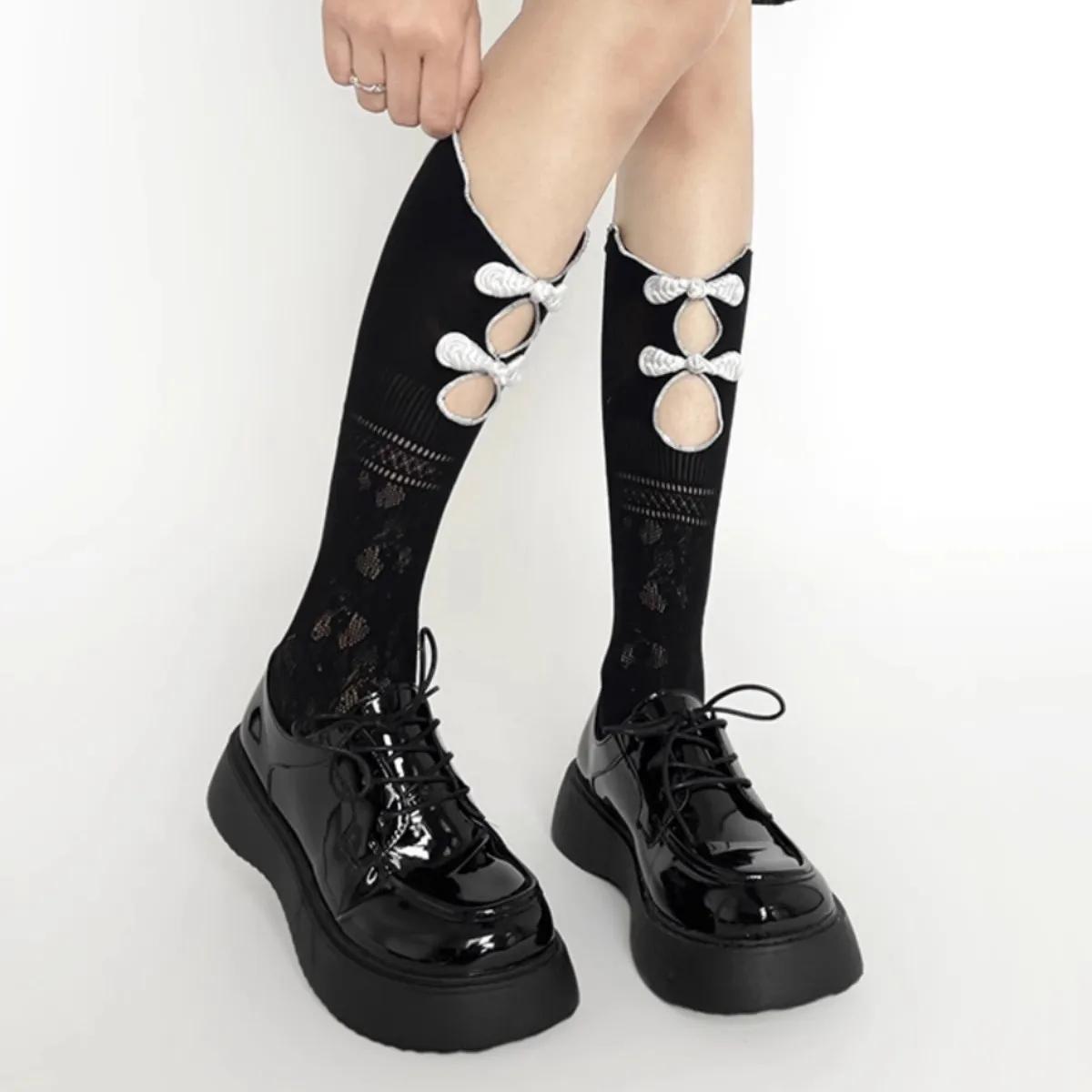 

Lace Stockings Black Silk Sexy Cheongsam Socks Women s Net Socks Summer Thin White High Stockings One Size чорний