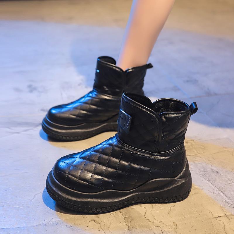 Fleece Thickened Snow Boots Women's Short Boots Winter New Fur Integrated Autumn Flat Cotton Shoes Warm Shoes Women's Shoes