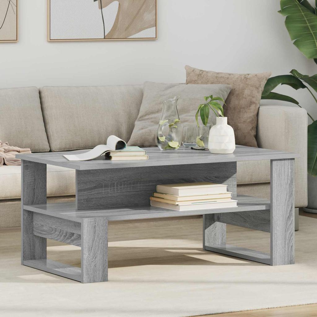 Coffee Table Grey Sonoma 90 X 50 X 40 Cm Particleboard