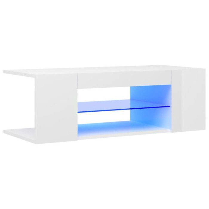 VidaXL Meuble TV avec Lumières LED, Armoire de Télévision, Meuble Télé de Salon, Armoire Basse Salle de Séjour Intérieur, 804244