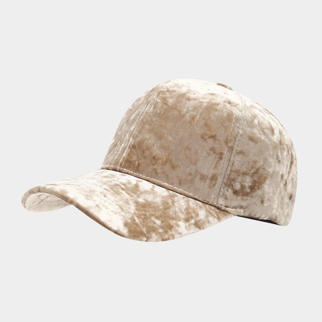 European and American Velvet Solid Visor Cap - Unisex Winter Fashion Casual Curved Brim Sun Hat, Couples' Vintage Baseball Cap