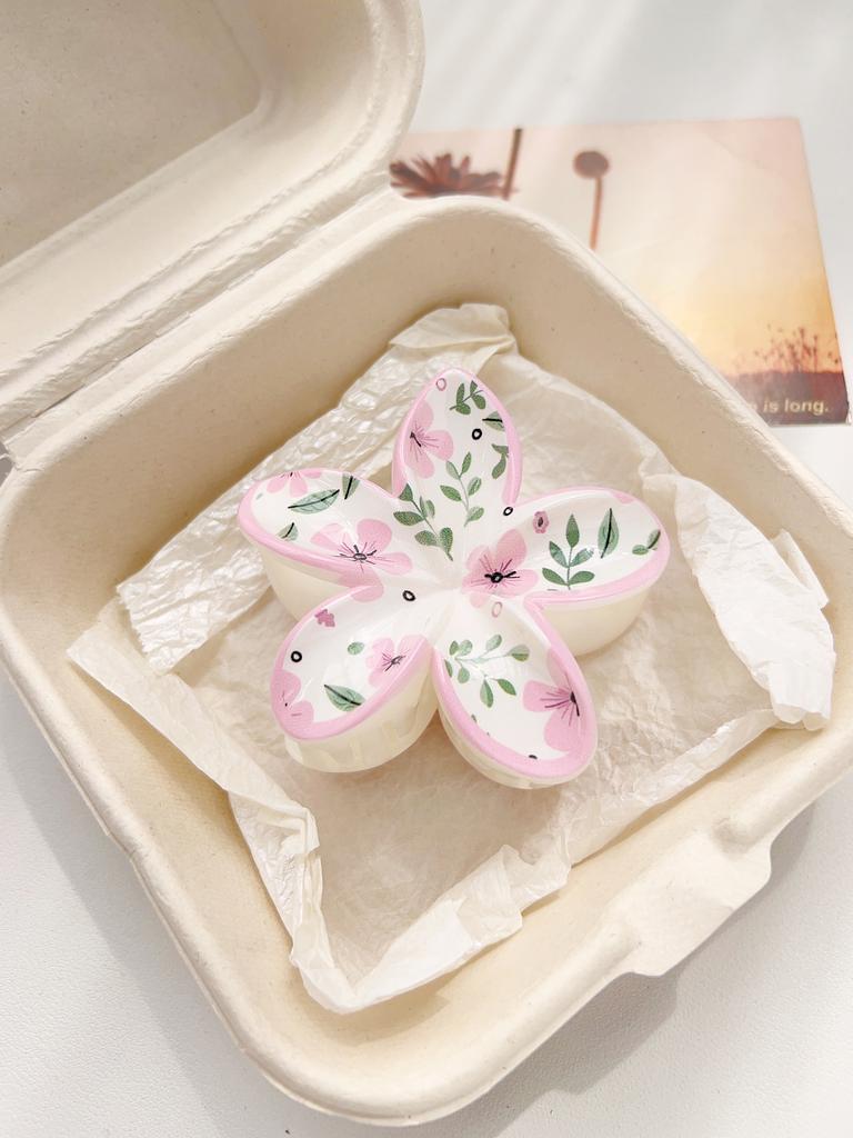 Hawaiian Flower Hair Claw Clips for Women,Gradient Large Barrette for Thick Hair,No-slip Hairpins Women Beach Hair Accessories