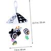 Plush Baby Crib Wind Chime Toy Hanging Pendant Infant Toy Squeaky Sound Stroller And Crib Compatible Black White Multi