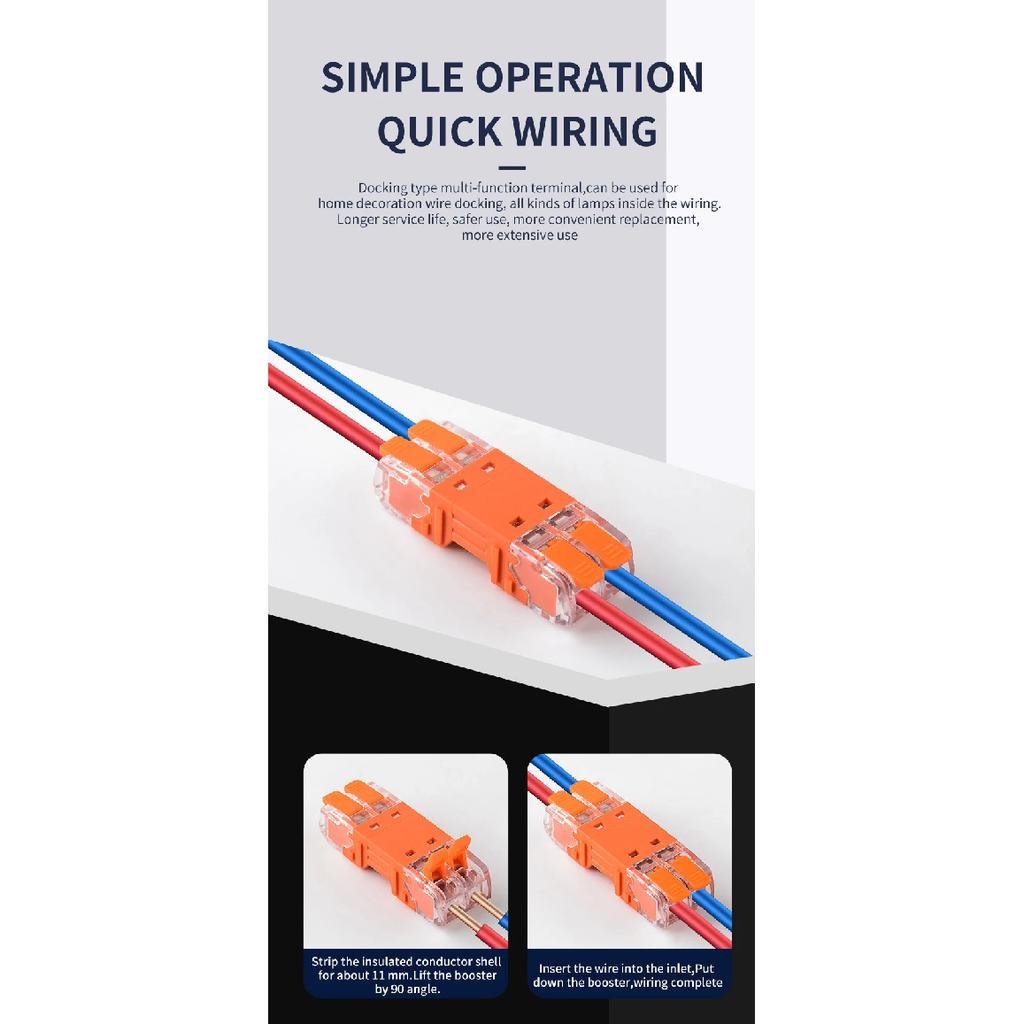JINH 20Pcs CMK 64 Quick Connectors Fast for Flexible Connectivity Wires Compact Plug Mini Male Female Terminals Universal Blocks
