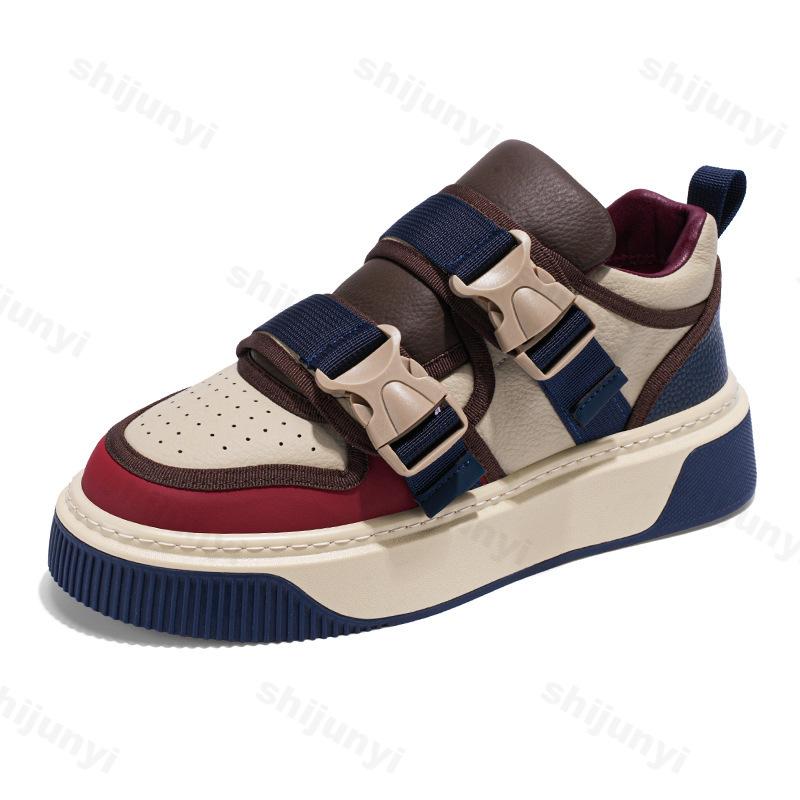 Fashion 2025 Spring New Men's Low Top Casual Shoes Thick Soled Breathable Sports Flat Shoes Fashion Trend Color Blocked Chunky sneakers