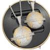2 Tone Round Brass Pendant Men Hip Hop Necklace Full Bling Cubic Zirconia CZ Fashion Jewelry